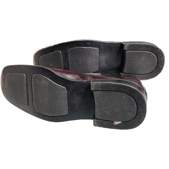 Bacco Bucci Italian Leather Slip On Boots Burgundy Size 12 Chelsea - Picture 7 of 11